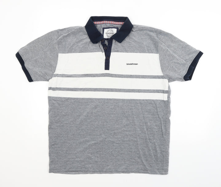 Brookhaven Mens Grey Polo Size XL