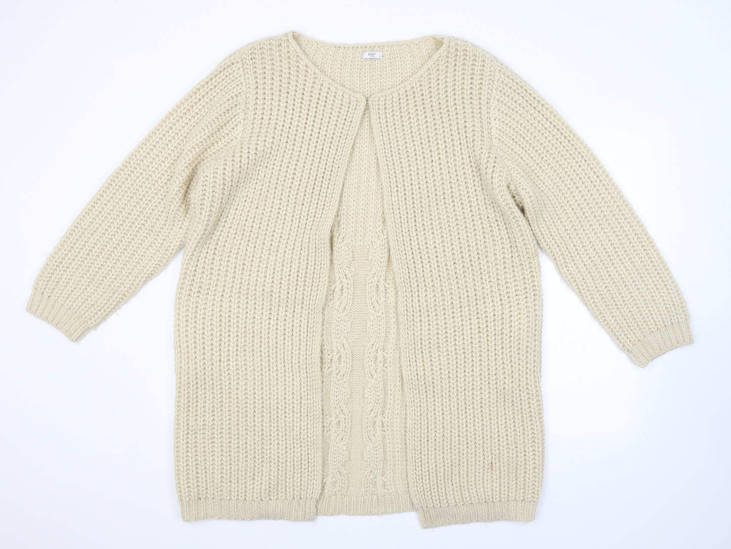Cotton Traders Womens Beige   Cardigan Jumper Size 18
