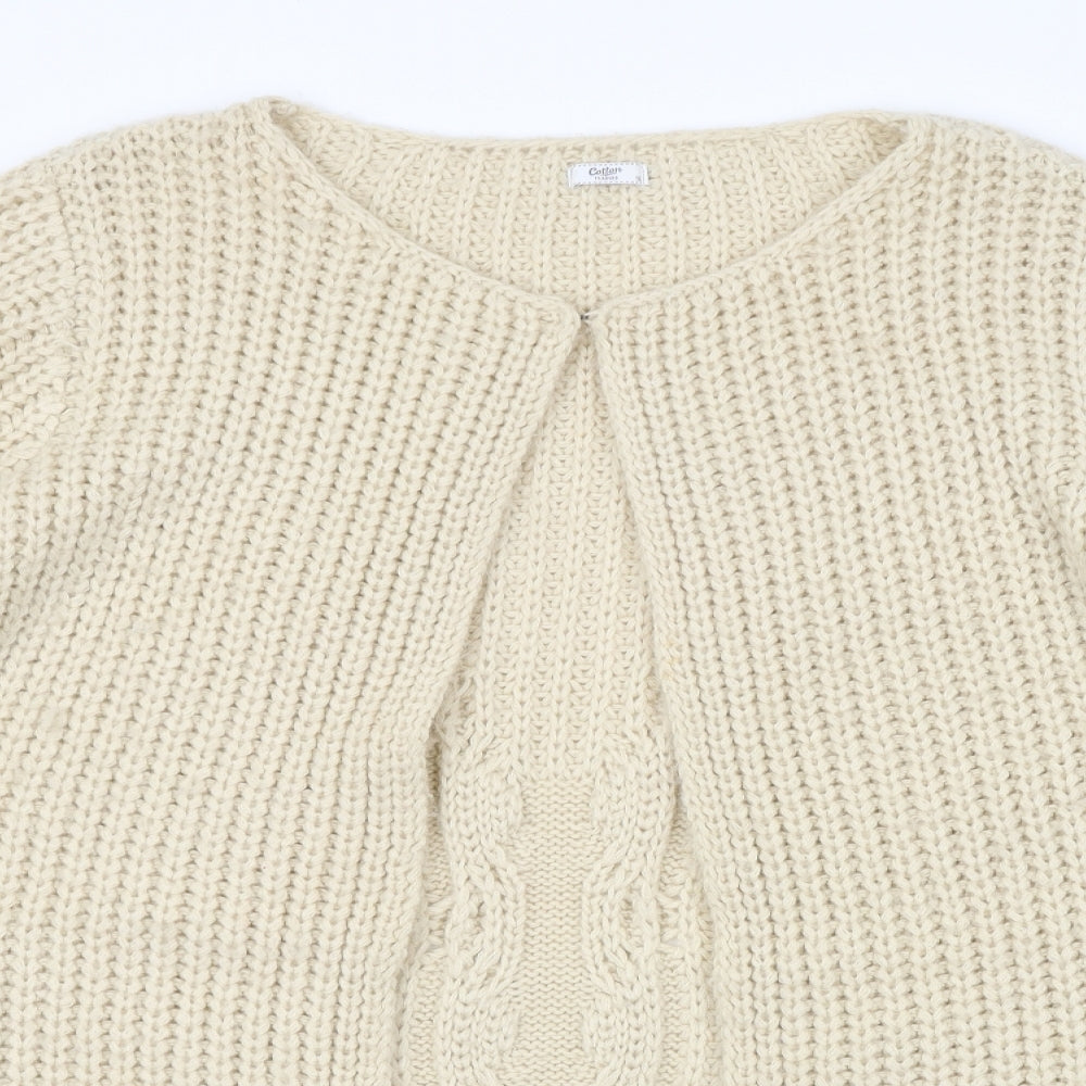 Cotton Traders Womens Beige   Cardigan Jumper Size 18