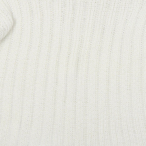 Strenesse Womens White Striped  Pullover Jumper Size 10