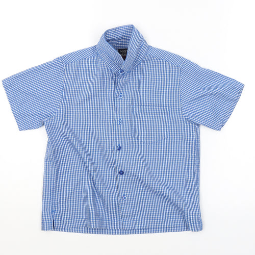 NEXT Boys Blue Check  Basic Button-Up Size 4 Years