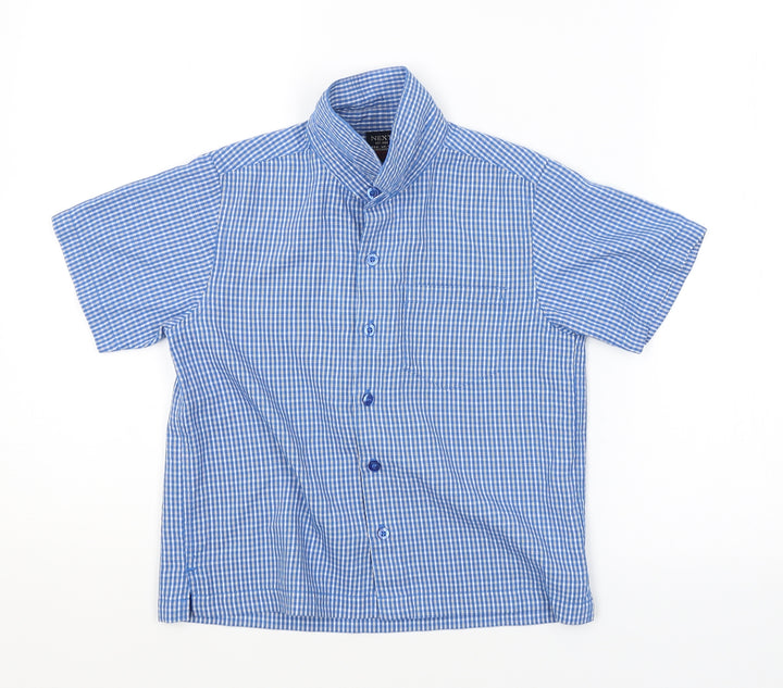 NEXT Boys Blue Check Basic Button-Up Size 4 Years