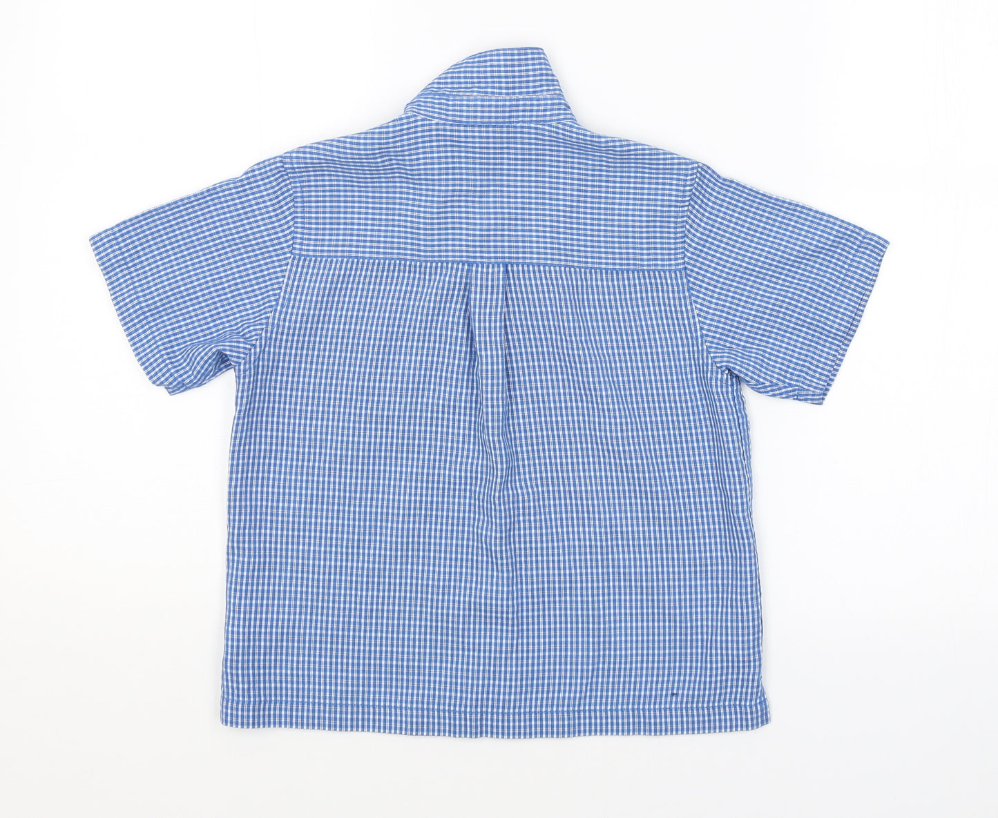 NEXT Boys Blue Check  Basic Button-Up Size 4 Years