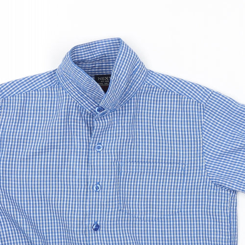 NEXT Boys Blue Check  Basic Button-Up Size 4 Years