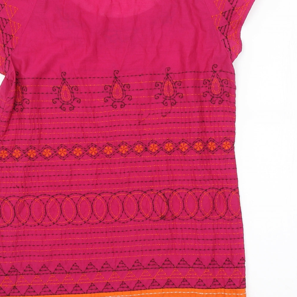 Monsoon Womens Purple Argyle/Diamond  Basic Blouse Size 10