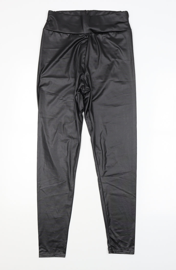 Boohoo Womens Black   Trousers  Size 10 L26 in