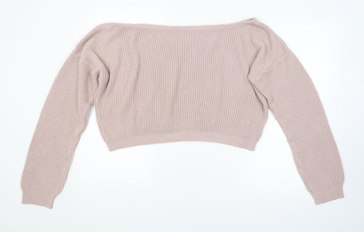 PRETTYLITTLETHING Womens Pink   Pullover Jumper Size L
