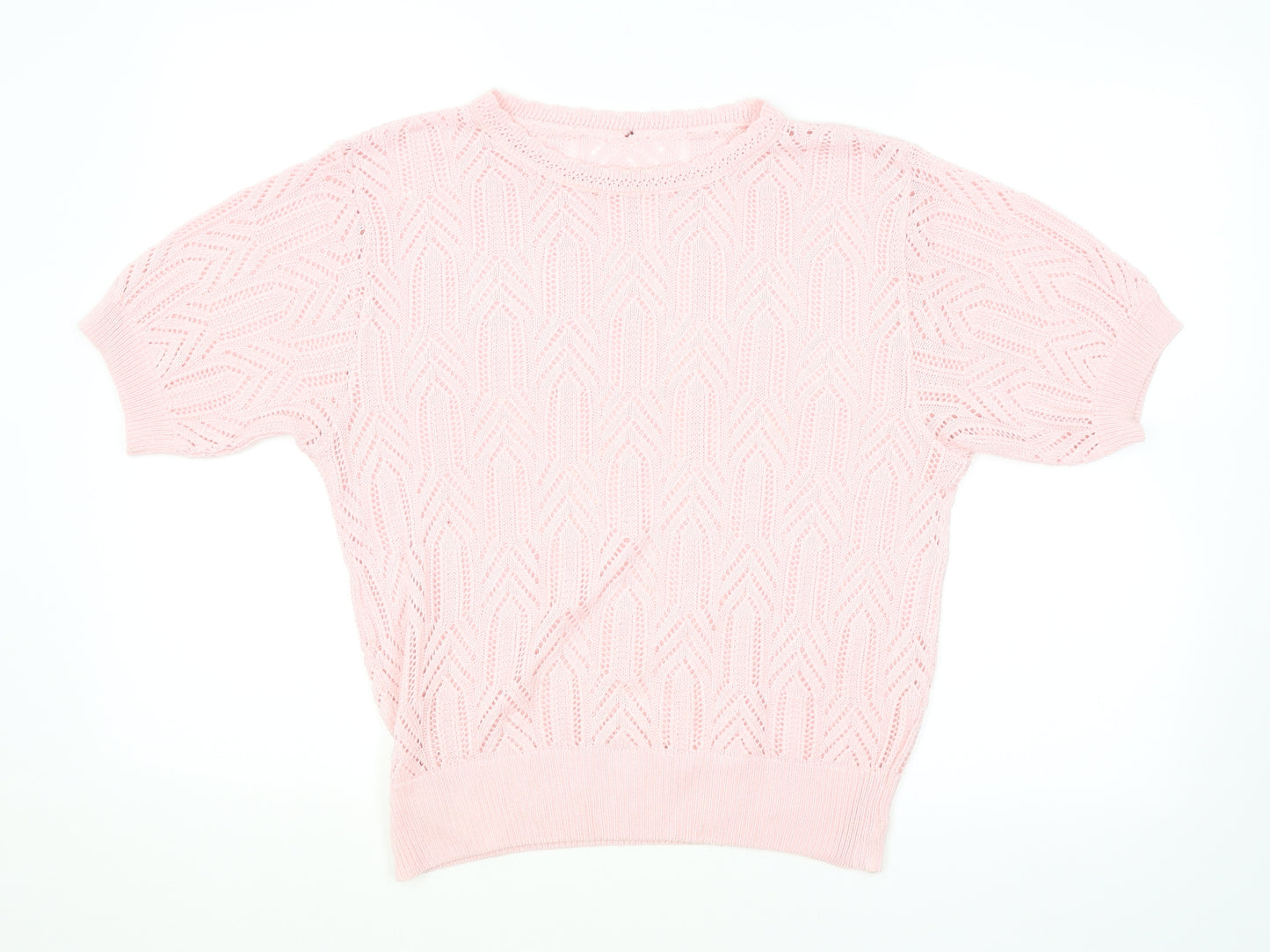 ST MICHAELS Womens Pink Argyle/Diamond  Pullover Jumper Size 14