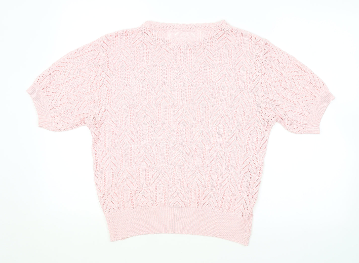 ST MICHAELS Womens Pink Argyle/Diamond  Pullover Jumper Size 14