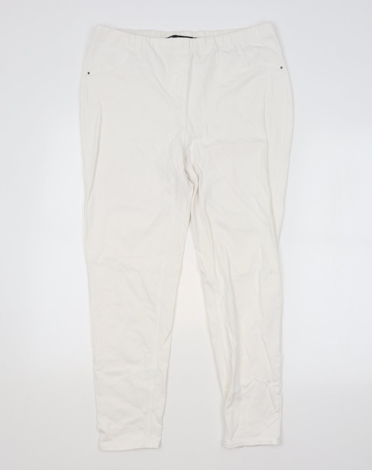 NEXT Womens White   Jegging Leggings Size 16 L25 in