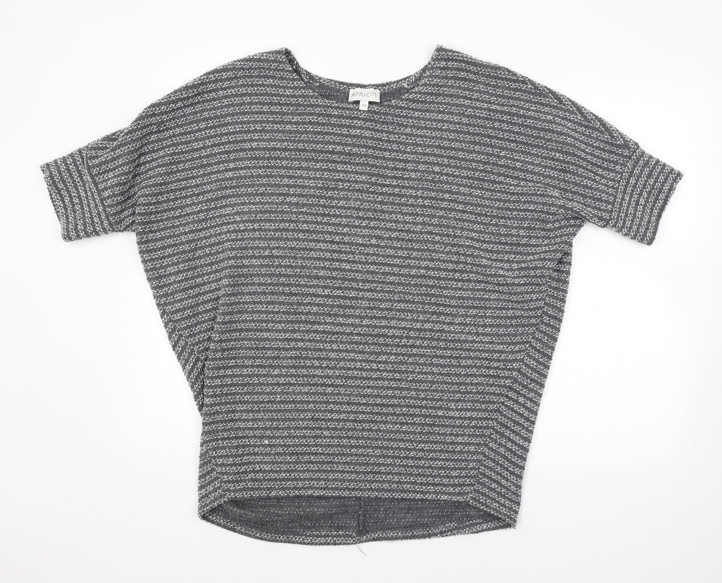 Apricot Womens Grey Striped  Pullover Jumper Size M