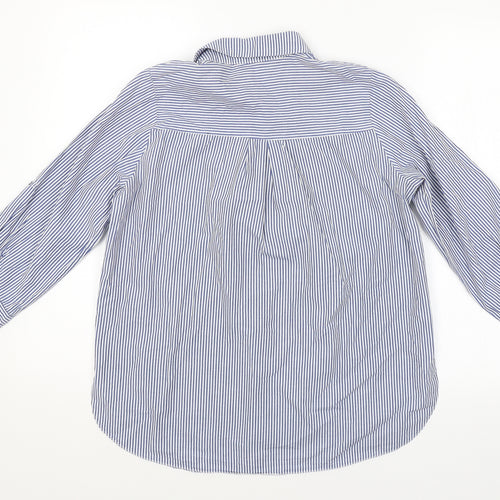 Dorothy Perkins Womens Blue Striped  Basic Button-Up Size 10