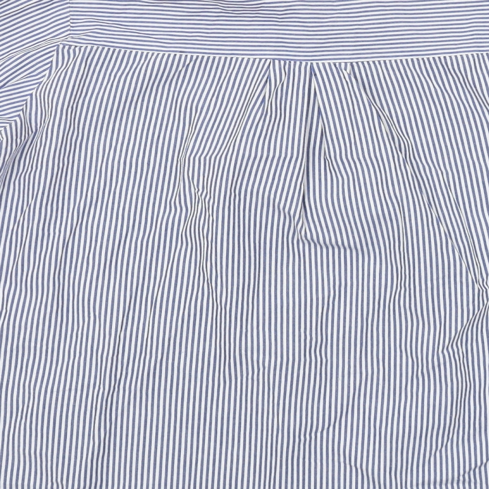 Dorothy Perkins Womens Blue Striped  Basic Button-Up Size 10