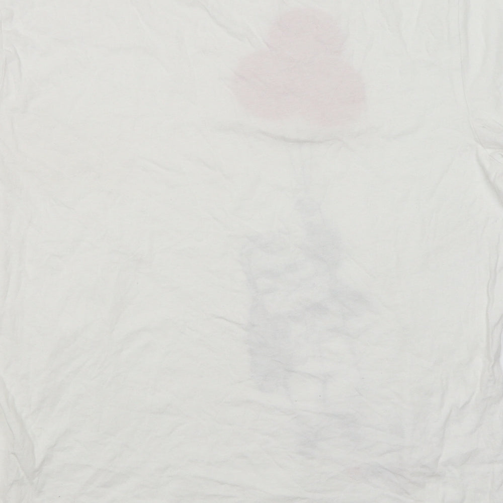 Preworn Mens White    T-Shirt Size M  - COMIC RELIEF
