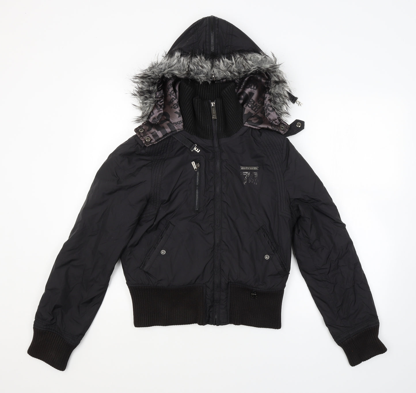 McKenzie Womens Black   Full Zip Hoodie Size 10