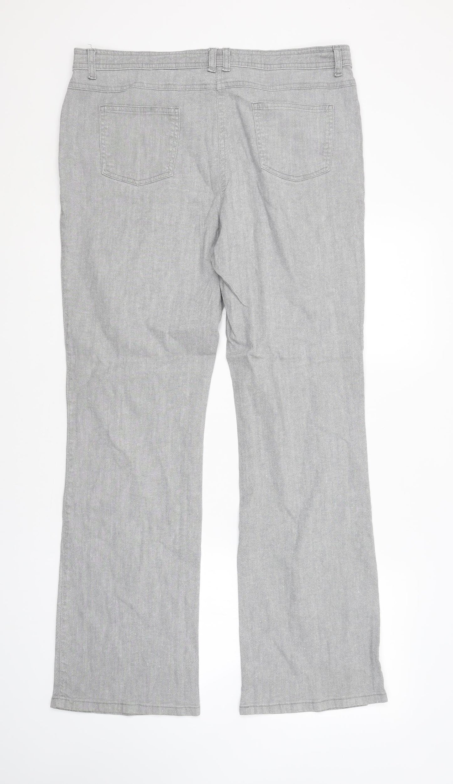 Per Una Womens Grey   Straight Jeans Size 18 L31 in