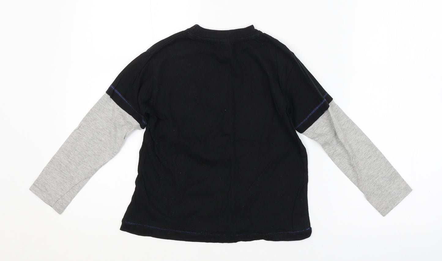 URB65 Boys Black   Basic T-Shirt Size 6-7 Years