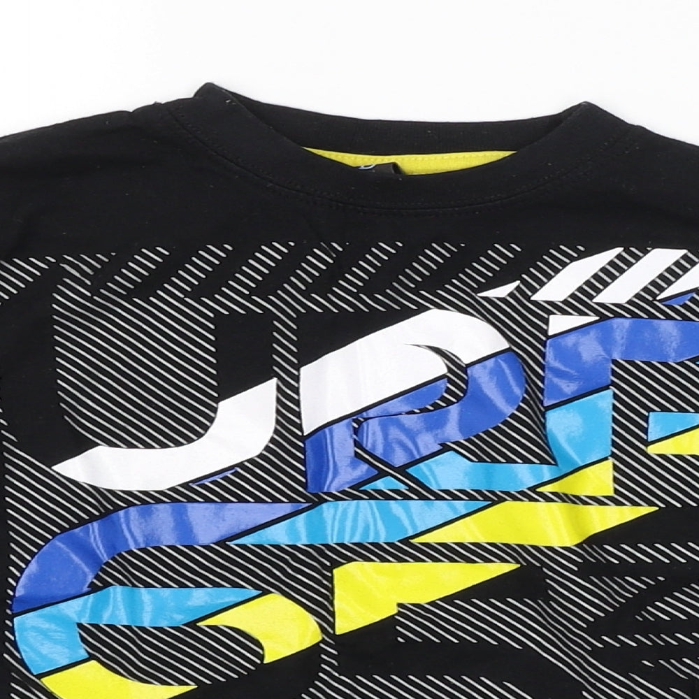 URB65 Boys Black   Basic T-Shirt Size 6-7 Years