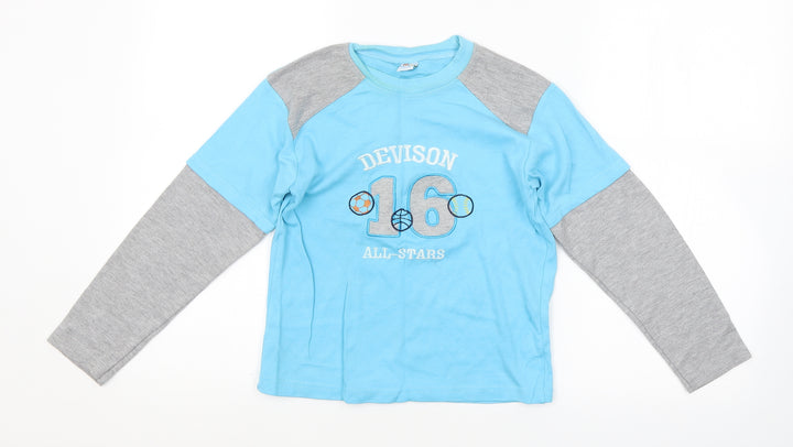 Preworn Boys Blue Basic T-Shirt Size 7-8 Years