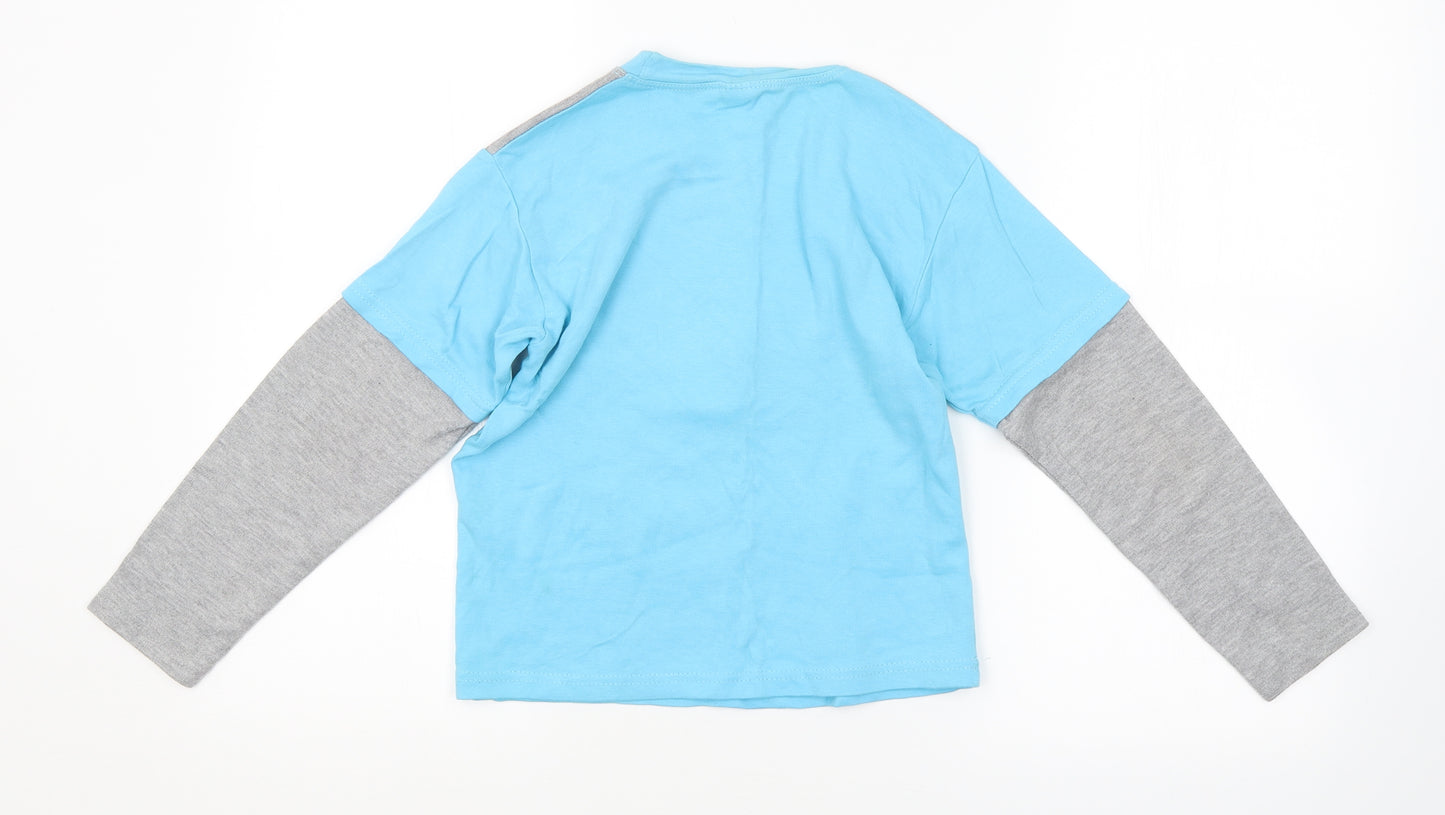 Preworn Boys Blue   Basic T-Shirt Size 7-8 Years