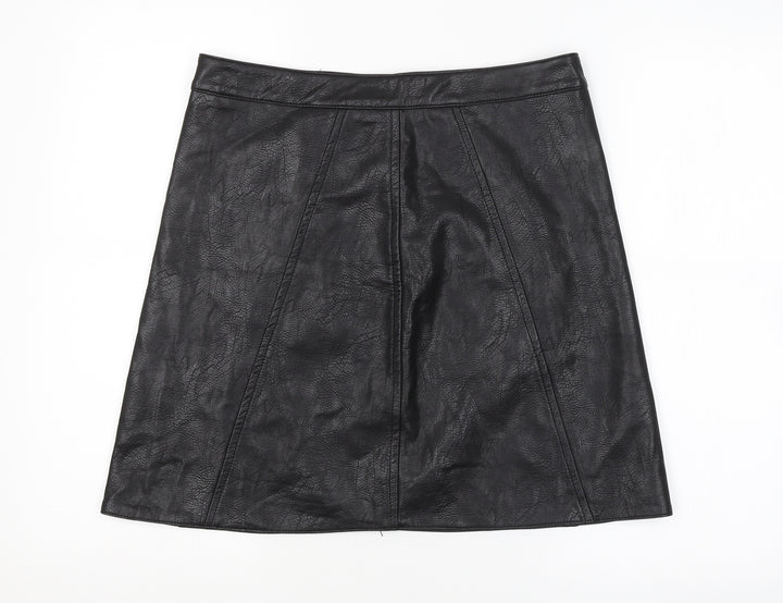 IVIVI Womens Black Mini Skirt Size L