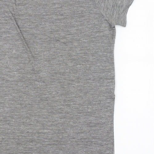 Atmosphere Womens Grey Striped  Basic T-Shirt Size 8