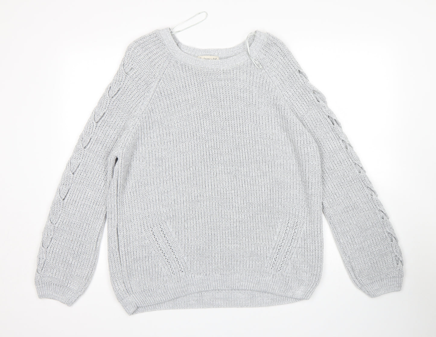 F&F Womens Grey   Pullover Jumper Size 16