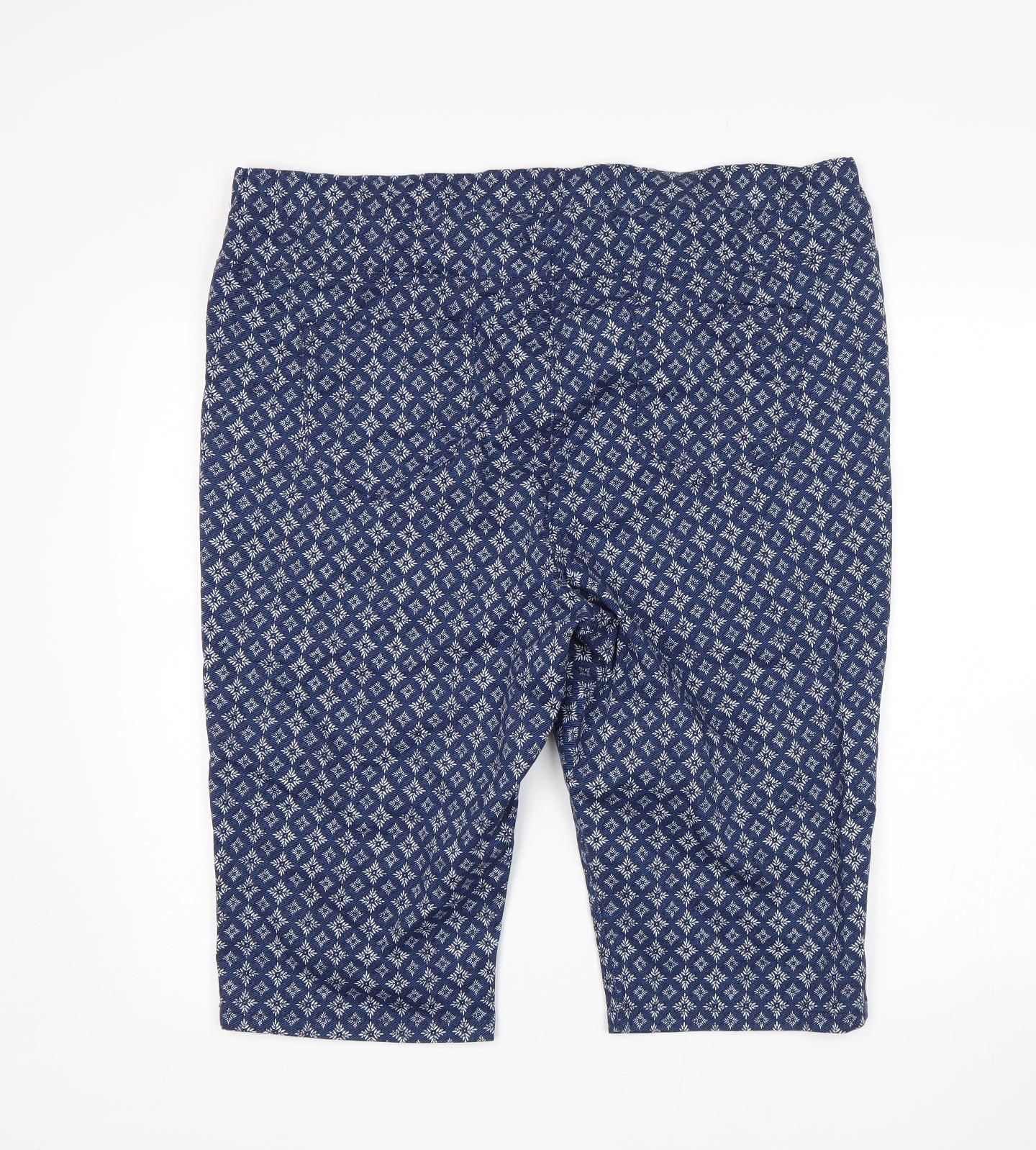 George Womens Blue Geometric  Bermuda Shorts Size 20