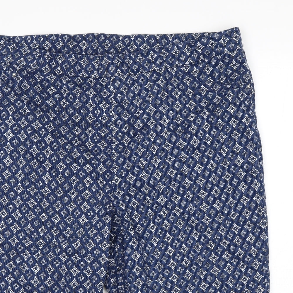 George Womens Blue Geometric  Bermuda Shorts Size 20
