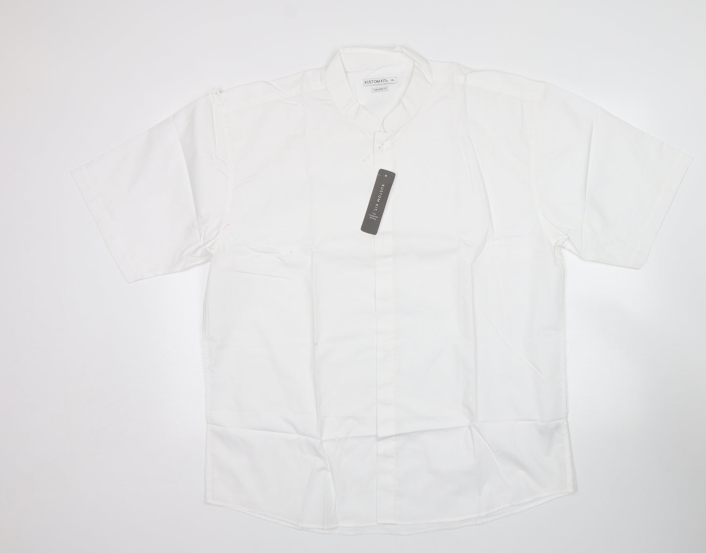 Kustom Kit Mens White    Dress Shirt Size 2XL