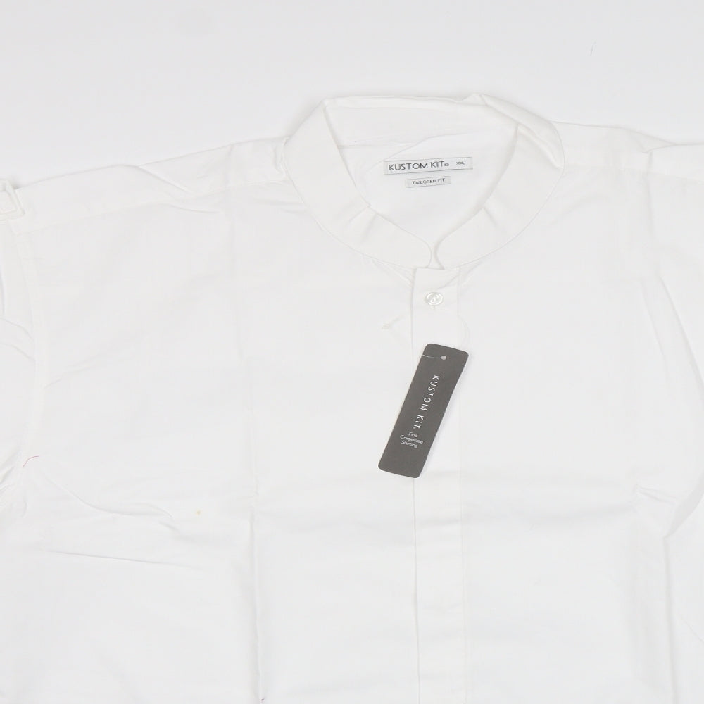 Kustom Kit Mens White    Dress Shirt Size 2XL