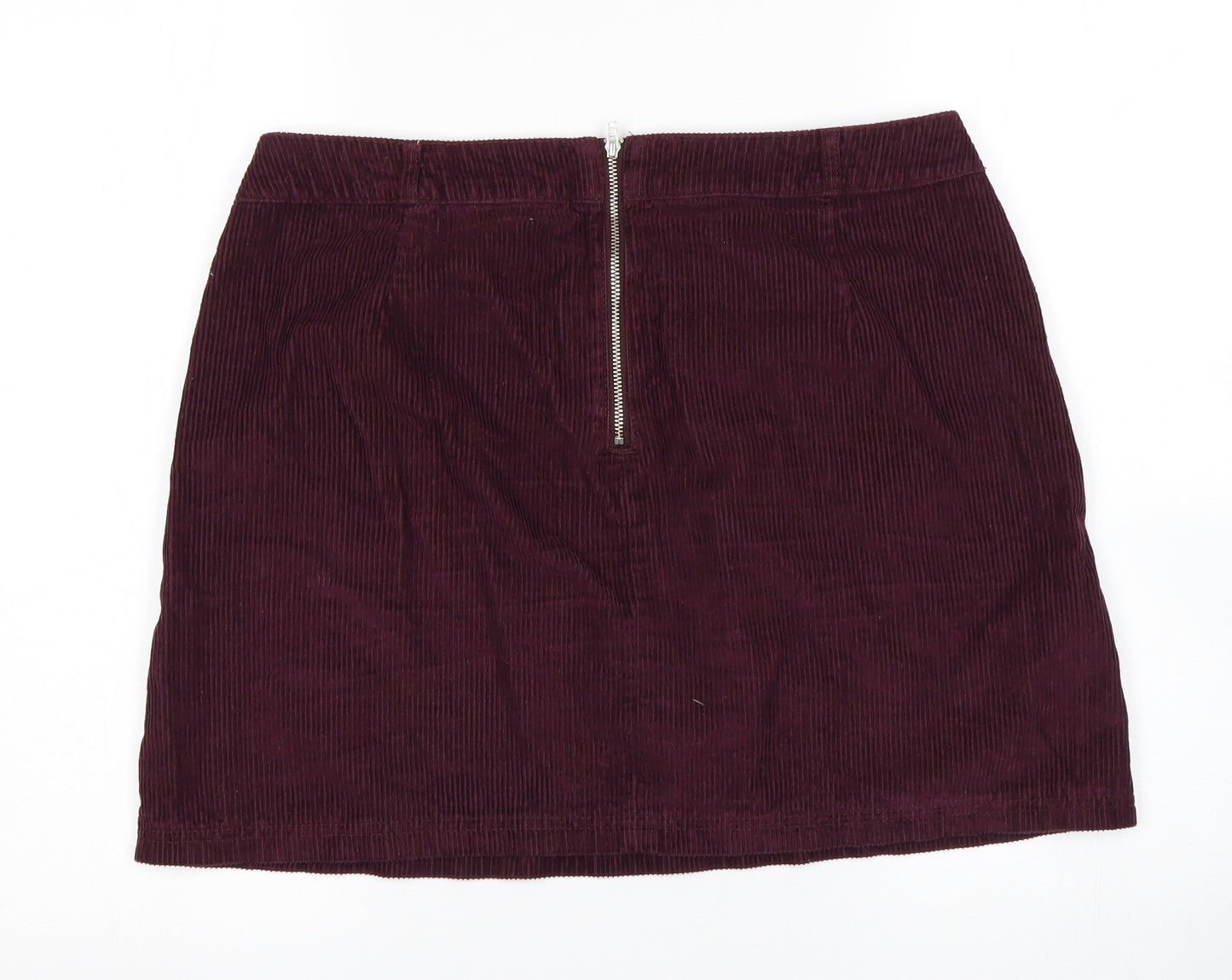 F&F Womens Purple  Corduroy Mini Skirt Size 12