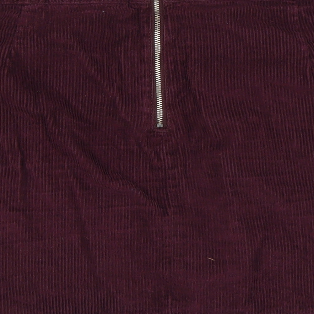 F&F Womens Purple  Corduroy Mini Skirt Size 12