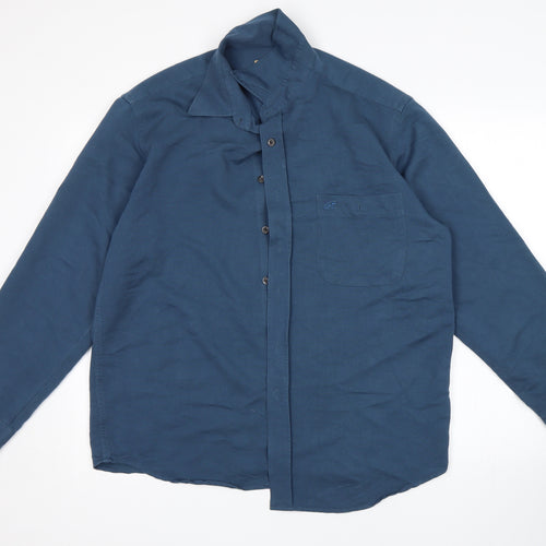 Roberto Carlo Mens Blue    Button-Up Size L