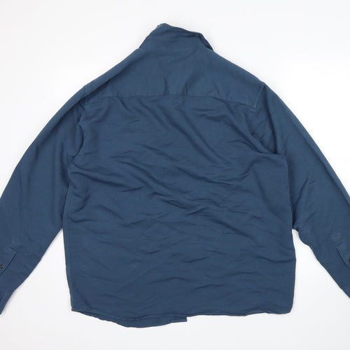 Roberto Carlo Mens Blue    Button-Up Size L