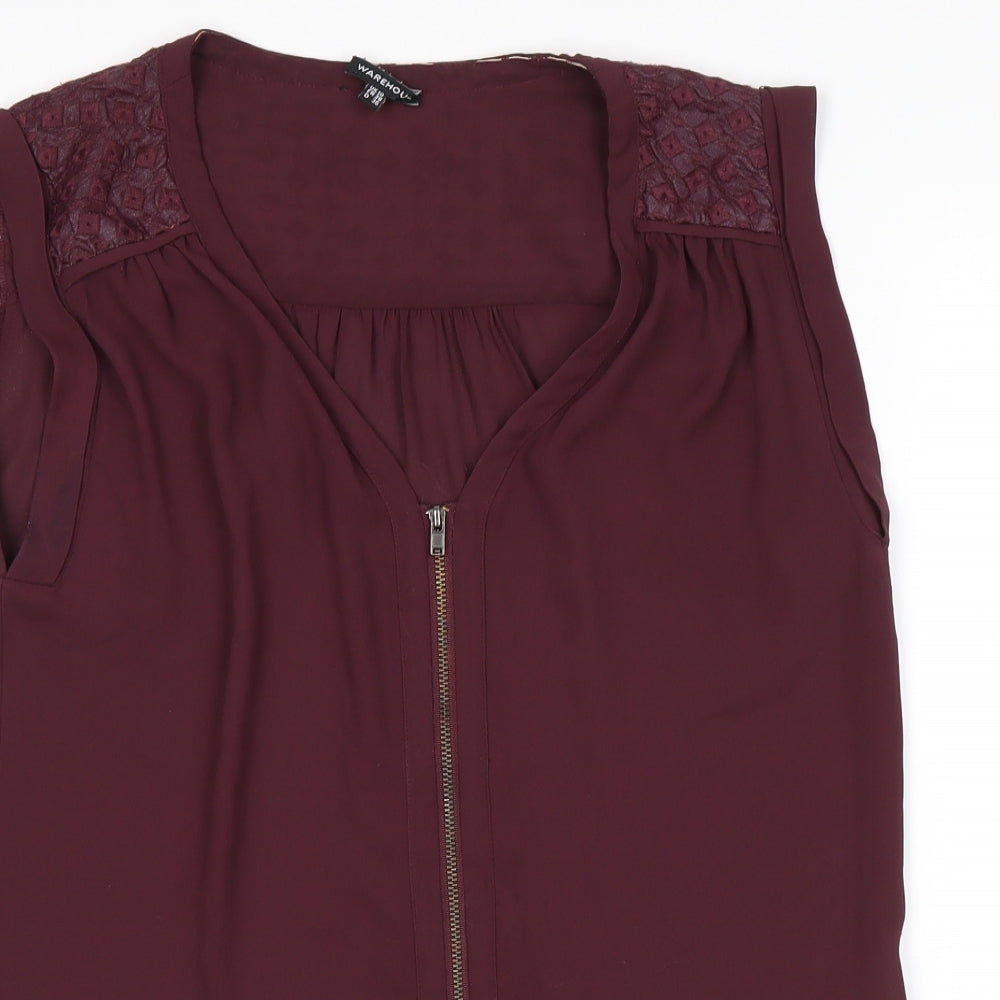 Warhouse Womens Purple   Basic Blouse Size 10
