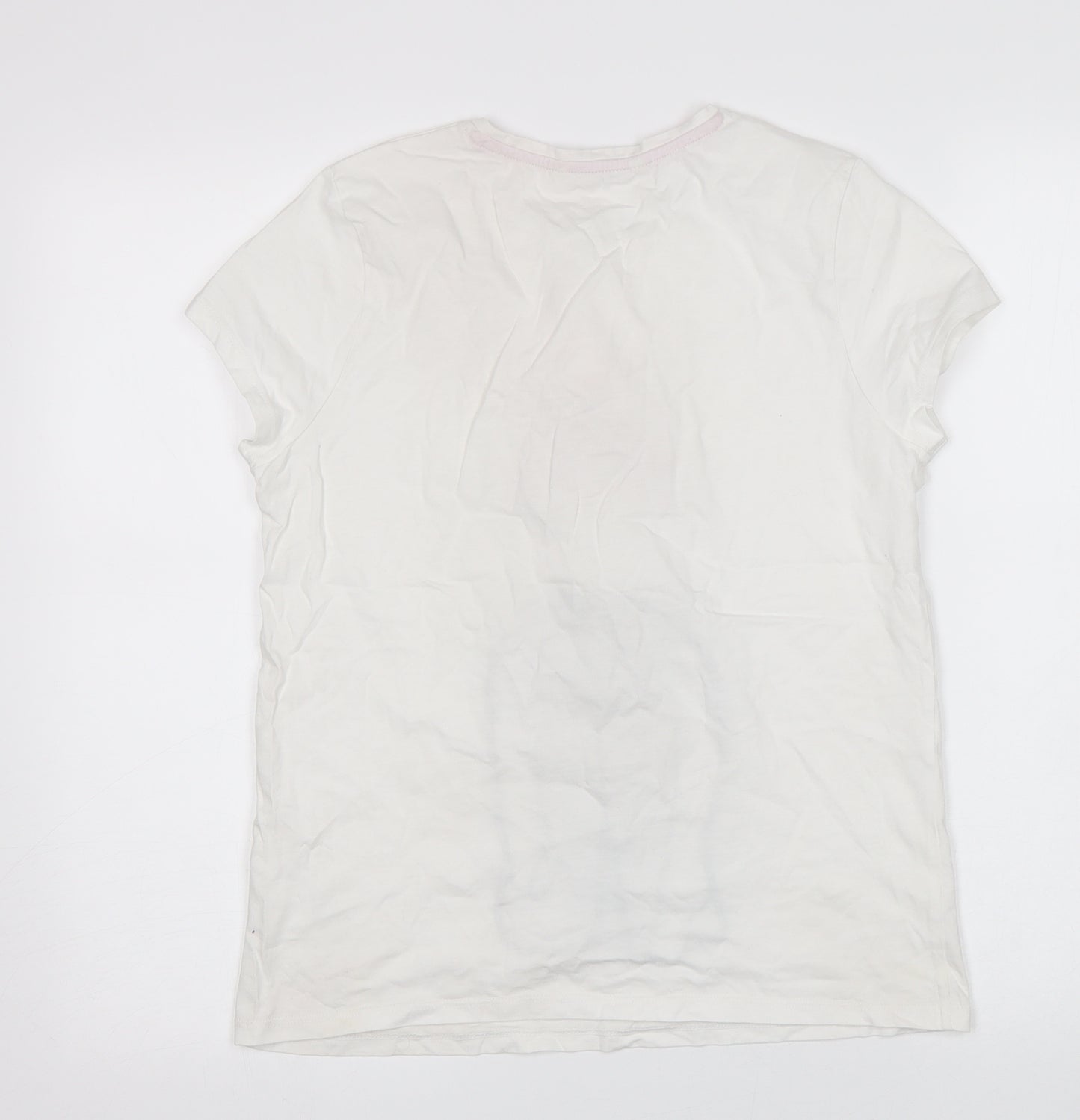 George Girls White   Basic T-Shirt Size 13-14 Years