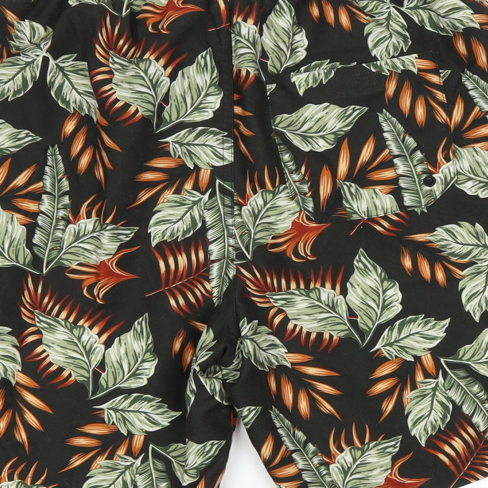 F&F Mens Multicoloured Floral  Sweat Shorts Size M - Swim Shorts