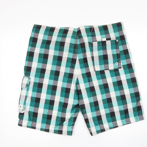 Cedar Wood State Mens Multicoloured Check  Sweat Shorts Size L