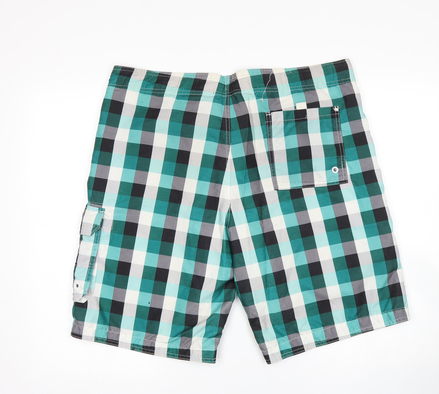 Cedar Wood State Mens Multicoloured Check  Sweat Shorts Size L