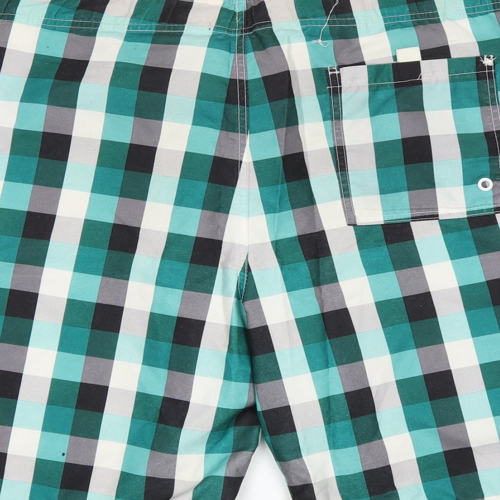 Cedar Wood State Mens Multicoloured Check  Sweat Shorts Size L