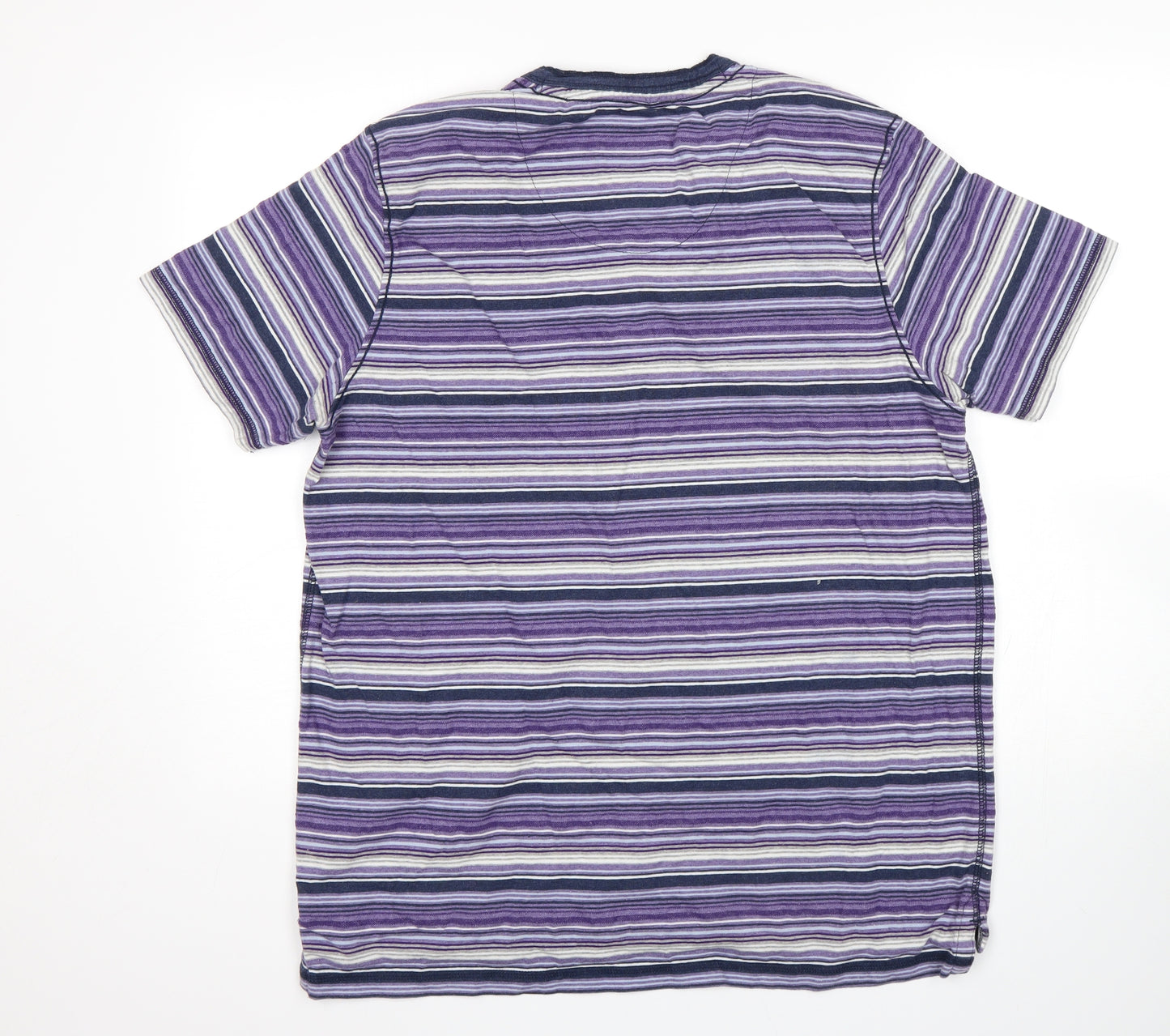 George Mens Purple Striped   T-Shirt Size XL