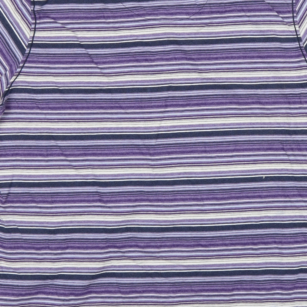 George Mens Purple Striped   T-Shirt Size XL