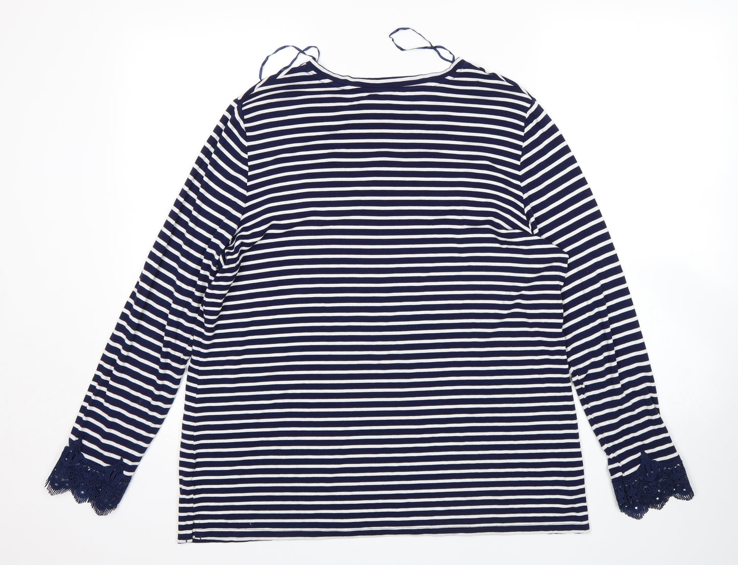 Matalan Womens Multicoloured Striped  Basic T-Shirt Size 16