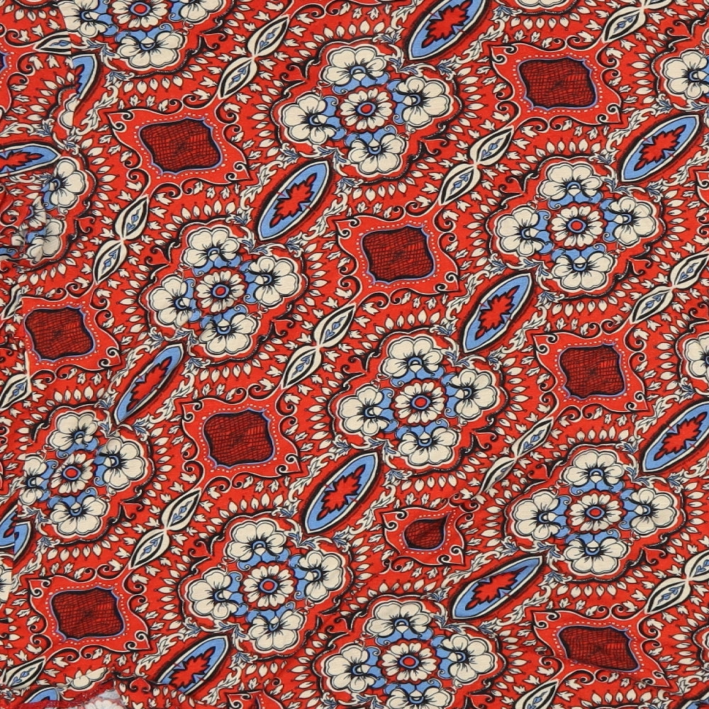 Papaya Womens Red Paisley  Basic T-Shirt Size 14