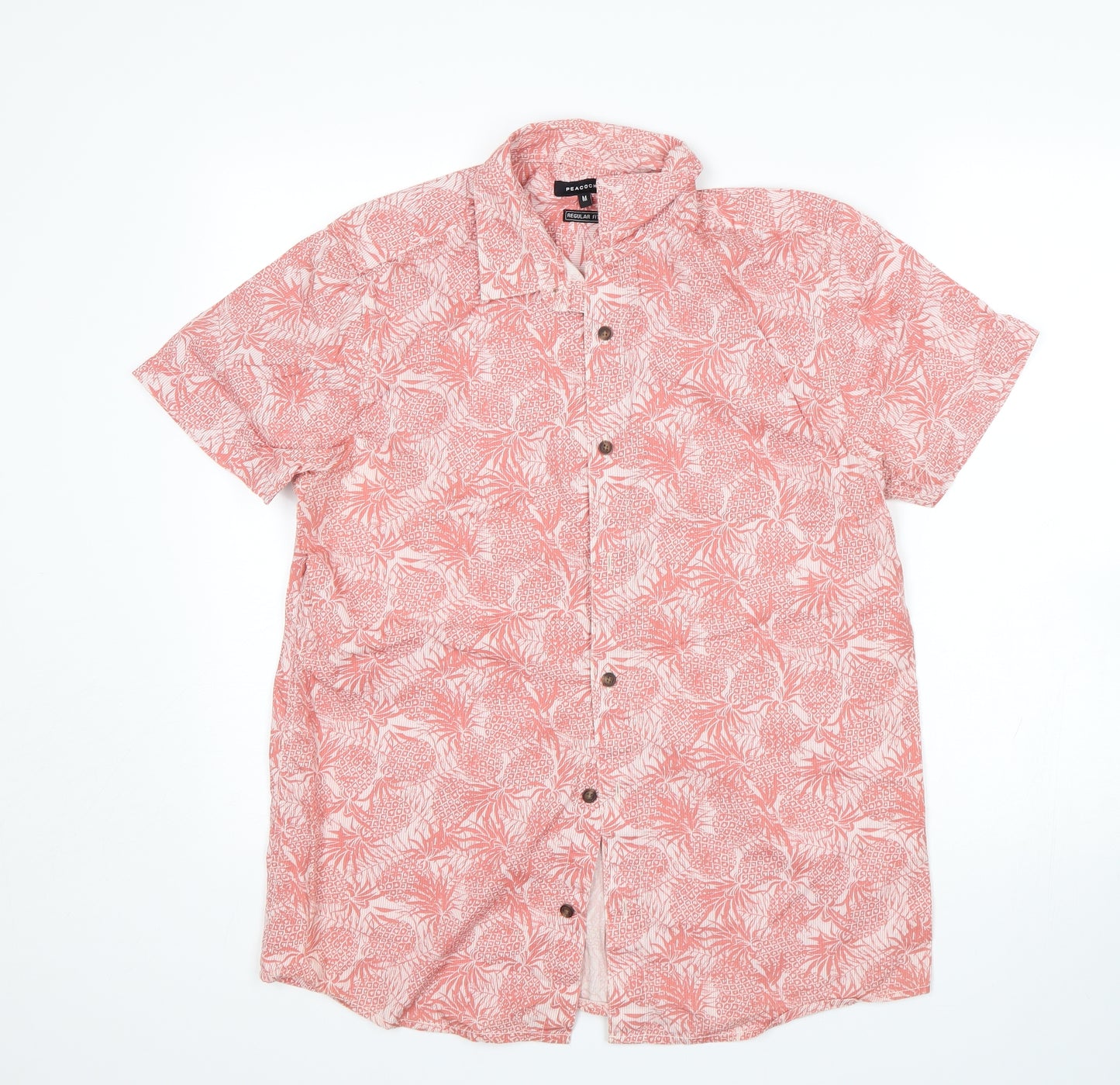 Peacocks Mens Multicoloured Floral   Button-Up Size M