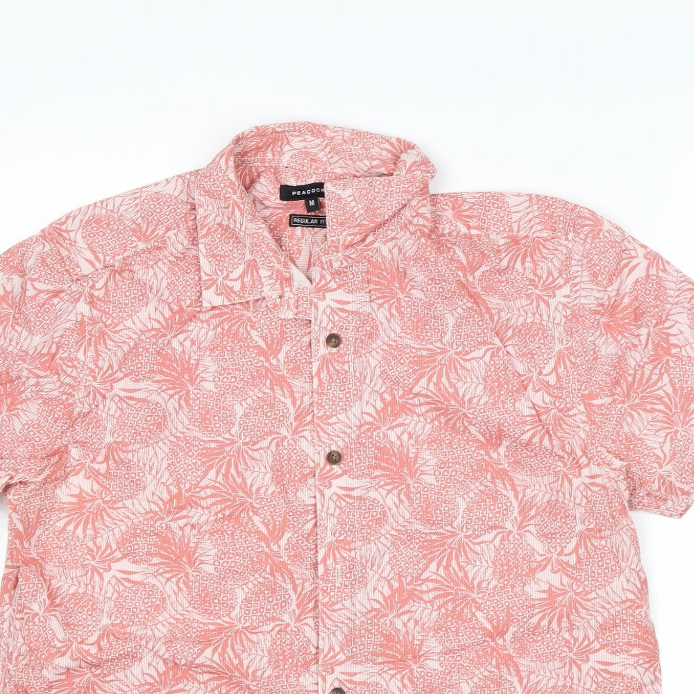 Peacocks Mens Multicoloured Floral   Button-Up Size M