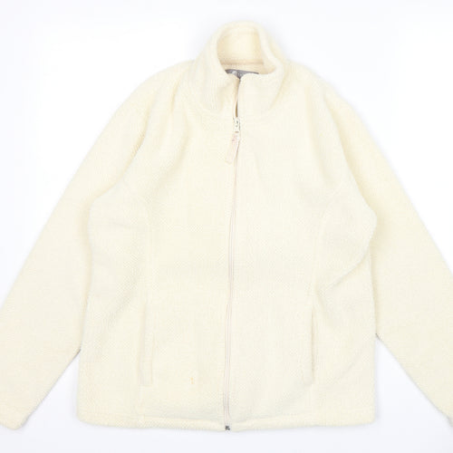 Mia Moda Womens Beige   Full Zip Sweatshirt Size S