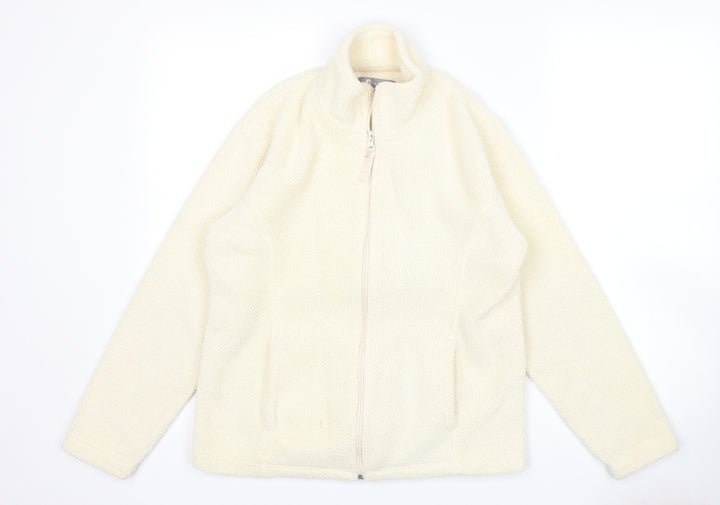 Mia Moda Womens Beige   Full Zip Sweatshirt Size S