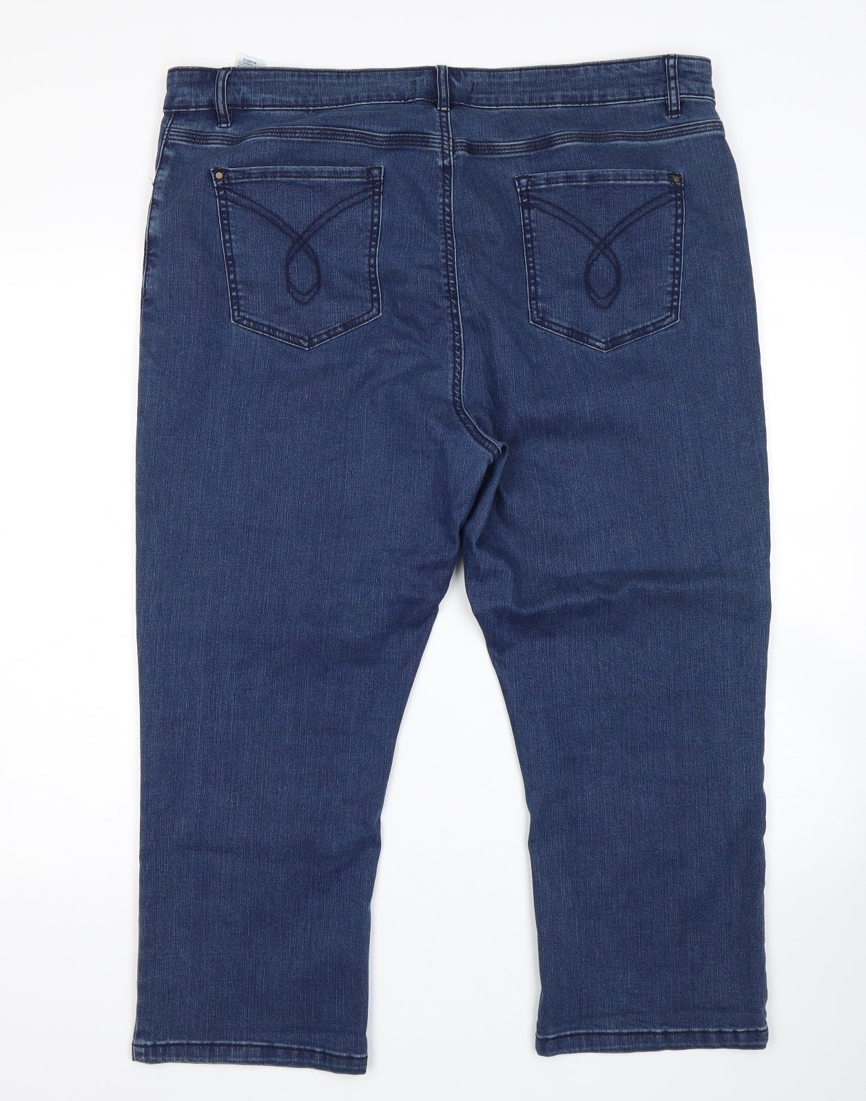 M&S Womens Blue   Cropped Jeans Size 20 L23 in